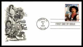 Mayfairstamps Us Fdc 1994 Legends Of The West Bill Tilghman Art Craft First Day