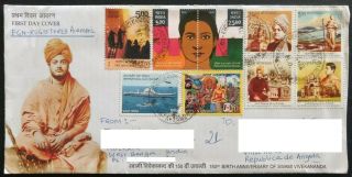 137.  India Registered Cover To Angola With Different Stamps