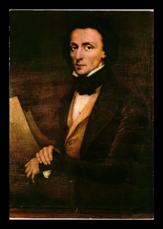 Dr Jim Stamps Portrait Frederic Chopin Topical Continental Size Postcard