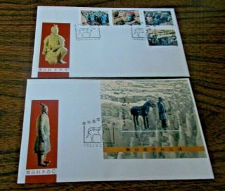 China - 1983 2 Set Of Fdc - T88 Terra - Cotta Warriors And Horses