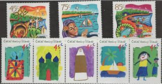 Cocos Islands Mh Scott 323 - 326 Festive Season - Remnants (8 Stamps)