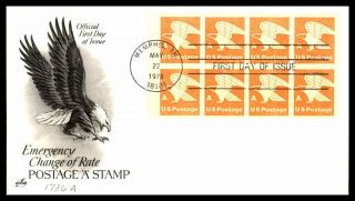 Mayfairstamps Us Fdc 1978 Emergency Change Of Rate Eagle Block Art Craft First D