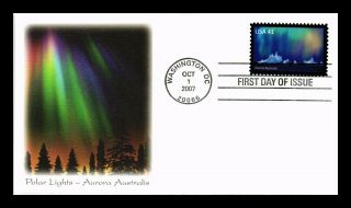 Us Cover Polar Lights Aurora Australis Fdc Fleetwood Cachet