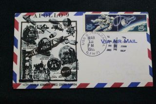 Naval Space Cover 1969 Apollo 9 Recovery Ship Uss Guadalcanal (lph - 7) (5213)