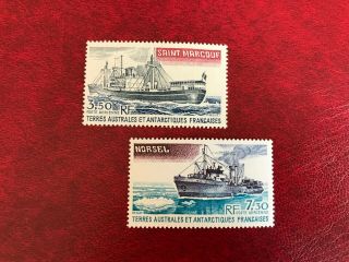 Taaf Fsat French Antarctic 1980 Mnh Supply Ships St Marcouf Icebreaker Norsel