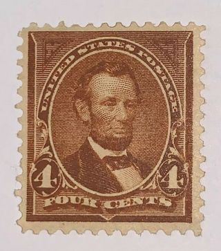 Travelstamps: 1898 Us Stamps Scott 280 Lincoln,  4 Cents,  Mogh,  Og Hinged