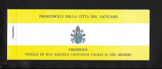 Vatican City 1981 Pope John Paul Ii Journeys Booklet; Scott 704a; Mnh