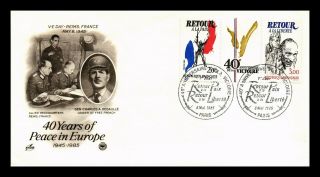 Dr Jim Stamps 40 Years Peace Europe Fdc France Monarch Size Cover