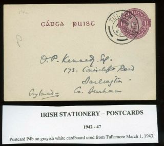 Ireland - 1942 - 47 - Postal Stationery - 1/2d Postal Card - Fai P 4b