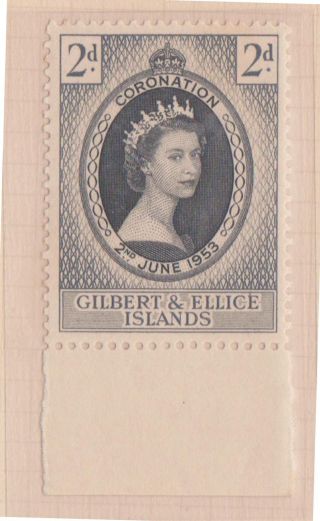 (k11 - 49) 1953 Gilbert &ellis Islands 2d Coronation (b) Muh
