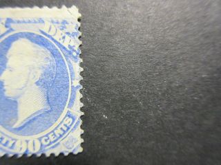 U.  S.  Official Stamps:1873 Navy Dept.  90c O43 Ultramarine 5
