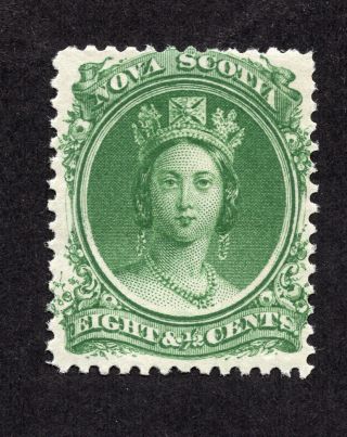 Nova Scotia 11 8 1/2 Cent Green Queen Victoria Issue Mh