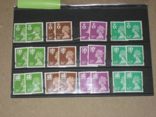 G.  B.  1997 - 8 N.  I,  Scot,  Wales,  Qeii Ellips. ,  All Mnh Cv$105,