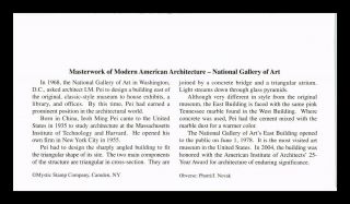 DR JIM STAMPS US NATIONAL GALLERY OF ART MODERN ARCHITECTURE FDC COVER 2