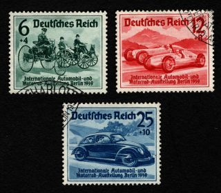 Opc 1939 Germany Automobiles Semi - Postal Set Sc B134 - 6 37952