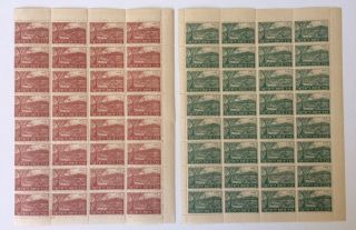 1948 Israel Jnf Kkl Galilee 2 Stamp Sheets