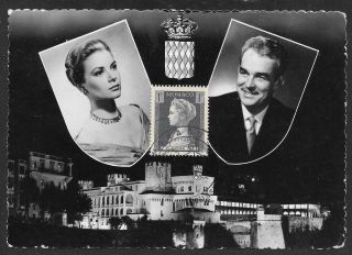 Monaco - 1957 Pc Royal Couple - Radio Monte Carlo Postmark & Cachet
