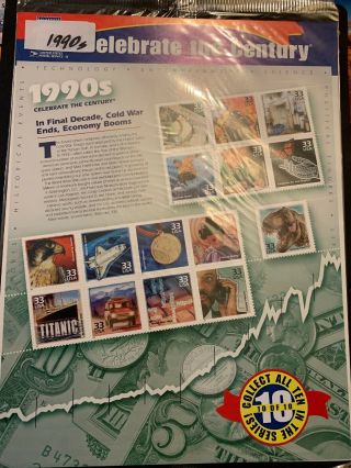 1998 Usa - Celebrate The Century - 1990s Sheet