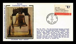 Dr Jim Stamps Us Second Continental Congress Liberty Bell Colorano Silk Cover