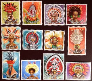 Papua Guinea 1977/8 Headdresses Mnh