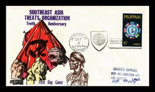 Dr Jim Stamps Southeast Asia Treaty Organization Fdc Philippines Cover