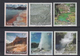1993 Zealand Nz Thermal Wonders Complete Set Of 6 Muh Fv$6.  05