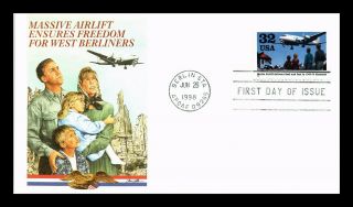 Dr Jim Stamps Us Berlin Airlift World War Ii Fdc Cover Apoae 09265