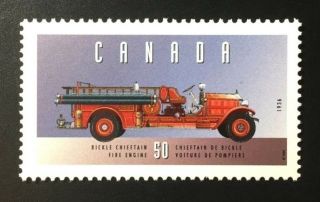 Canada 1527d Mnh,  Historic Land Vehicles " 2 " Bickle Fire Engine Stamp 1994