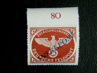 Local Deutsches Reich Wwll Overprint Feldpost Mnh Signed