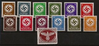 12 Nazi Germany Third 3rd Reich Ww2 Swastika Postage Stamps Mnh Lot B