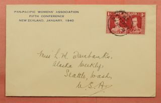 1937 Zealand Pan - Pacific Women Assoc 5th Conference Fitzroy To Usa,  Insert