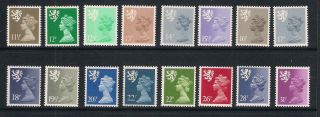 Gb Regional Machin Definitives,  1981 - 1986 Scotland,  Litho Sg36/51,  Mnh