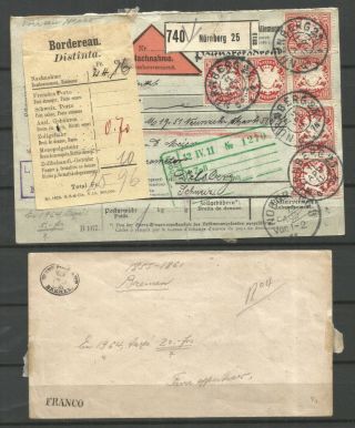 Germany,  Postal History,  Inc.  Receipt And Local Post