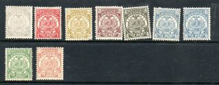 South Africa Transvaal 1885 Part Set To 10/ - Mounted All P12 1/2