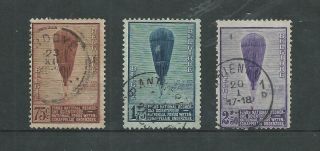 Belgium - 1932 - Sc251 To Sc253 - High Altitude Research Balloons -.