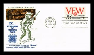 Dr Jim Stamps Us Veterans Of Foreign Wars First Day Cover Fleetwood