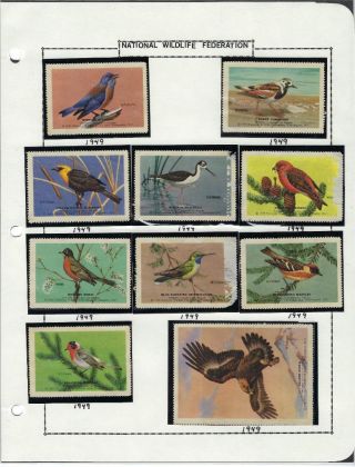 1949 - 82 National Wildlife Federation Poster Stamp Coll.  - See 5 Pages - (cg65)