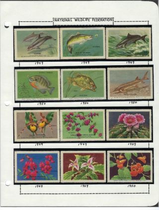 1949 - 82 National Wildlife Federation Poster Stamp Coll.  - See 5 Pages - (CG65) 2