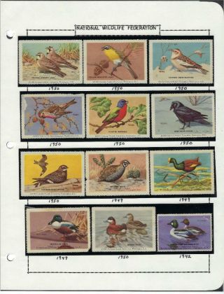 1949 - 82 National Wildlife Federation Poster Stamp Coll.  - See 5 Pages - (CG65) 3