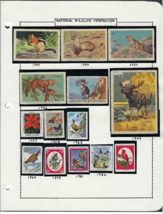 1949 - 82 National Wildlife Federation Poster Stamp Coll.  - See 5 Pages - (CG65) 5