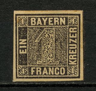 (yyax 436) Bayern 1849 Mng Mich 1 Scott 1 Bavaria Germany Old Forgery