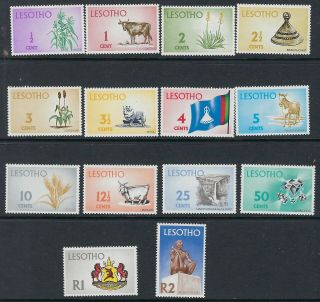 Lesotho : 1971 Definitives 1/2c - 2r Sg191 - 202 Mnh