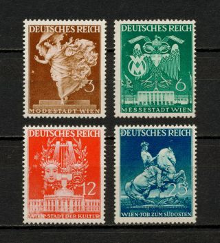 (yyaw 611) Germany 1941 Mnh Mi 768 - 771 Sc 502 - 505 Nazi Vienna Spring Fair