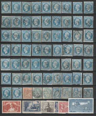 FRANCE NAPOLEON AND XERES 150 OLD STAMPS LOT 3 4
