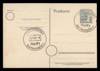 Dr Who 1947 Germany Potsdam Postal Card Stationery C134778
