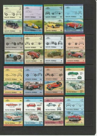 Cars Motoring Automobiles Transport Thematic Stamp Selection 4 Scans (2214)