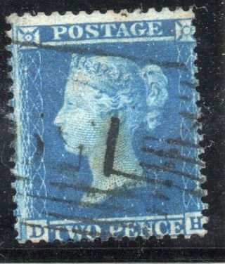 Two - Pence Blue; S.  G.  34,  Plate Five,  Lettered D.  H.