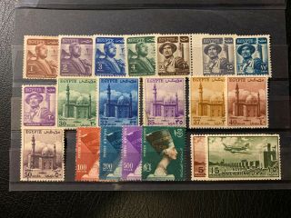 Egypt Stamps Lot - Set Till 1£ Mnh/mlh/vfu - Eg172