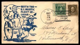 Us Naval 1941 Uss Guam With The Us Asiatic Fleet In China Military Cover