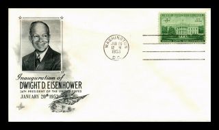 Dr Jim Stamps Us President Eisenhower Inauguration Event Cover Art Craft